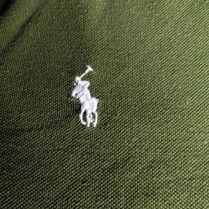 Ralph Lauren Olive Polo with White Logo